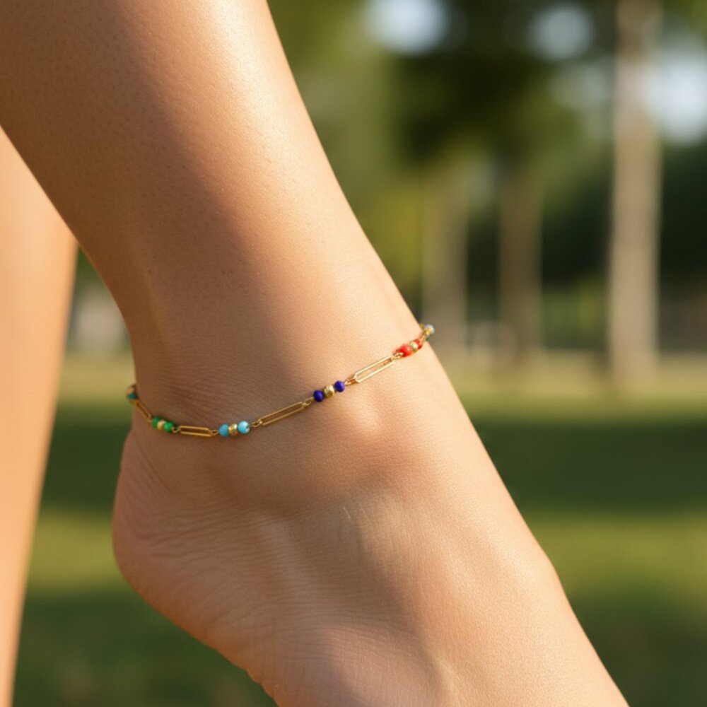 "Elegant Handmade Anklet – Delicate Jewelry for Women, MAR091148